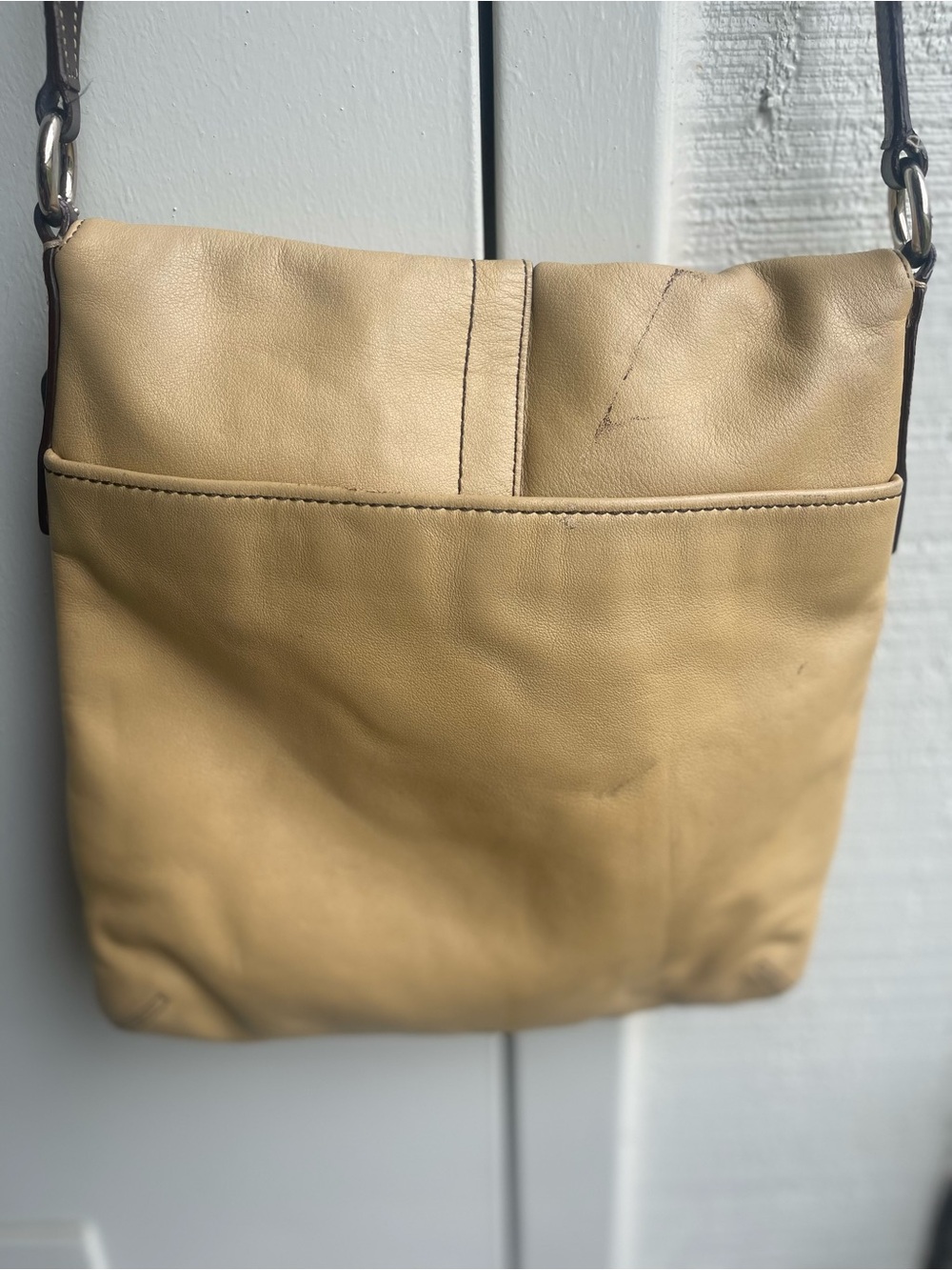 Vintage coach bleecker leather flap crossbody bag - Picture 3 of 9